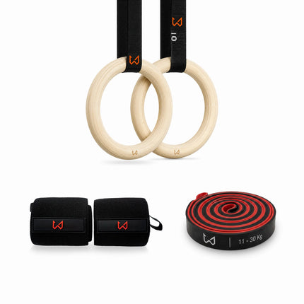 Rings Bandle - Rings, Resistance band and wrist wrap