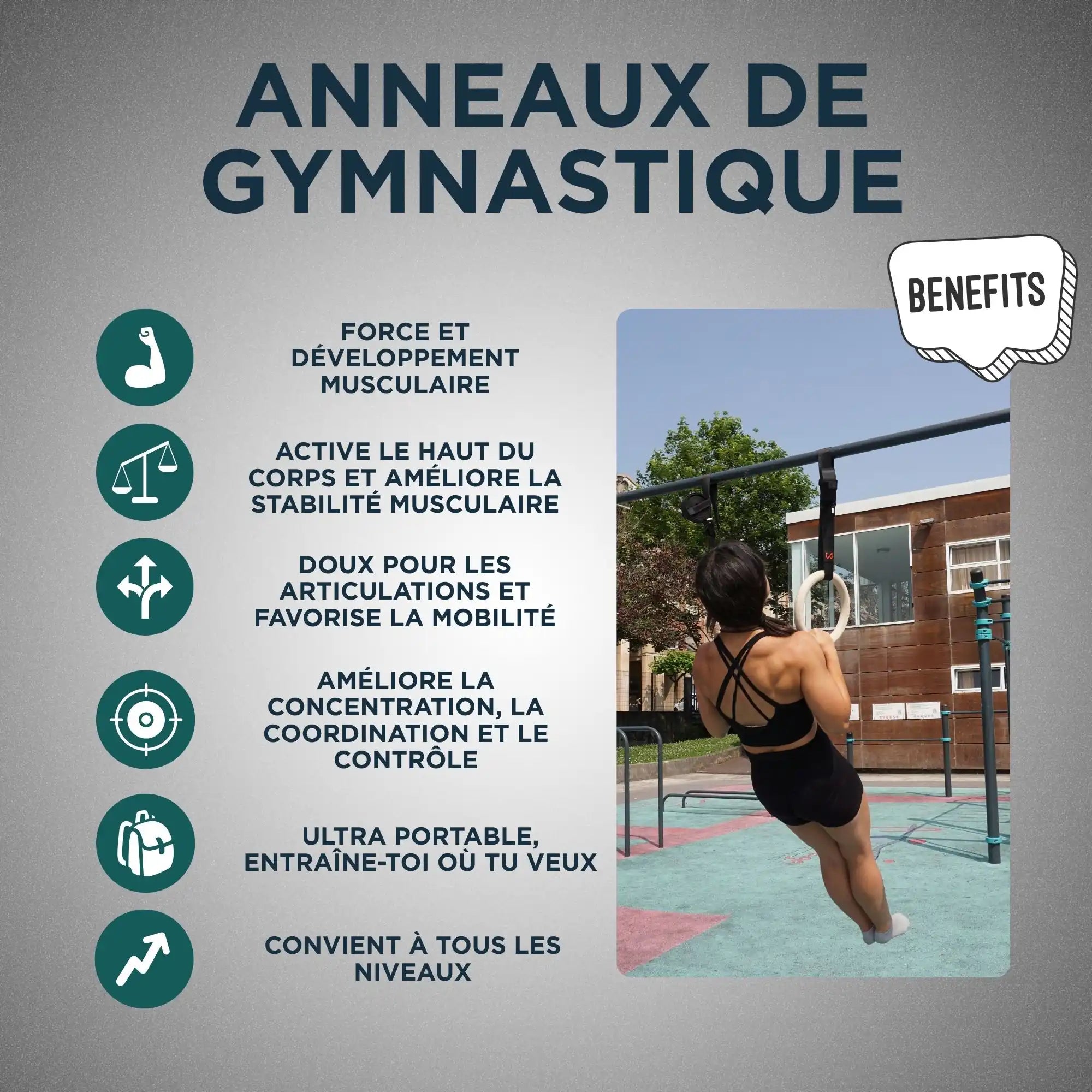 anneaux de gymnastique benefices