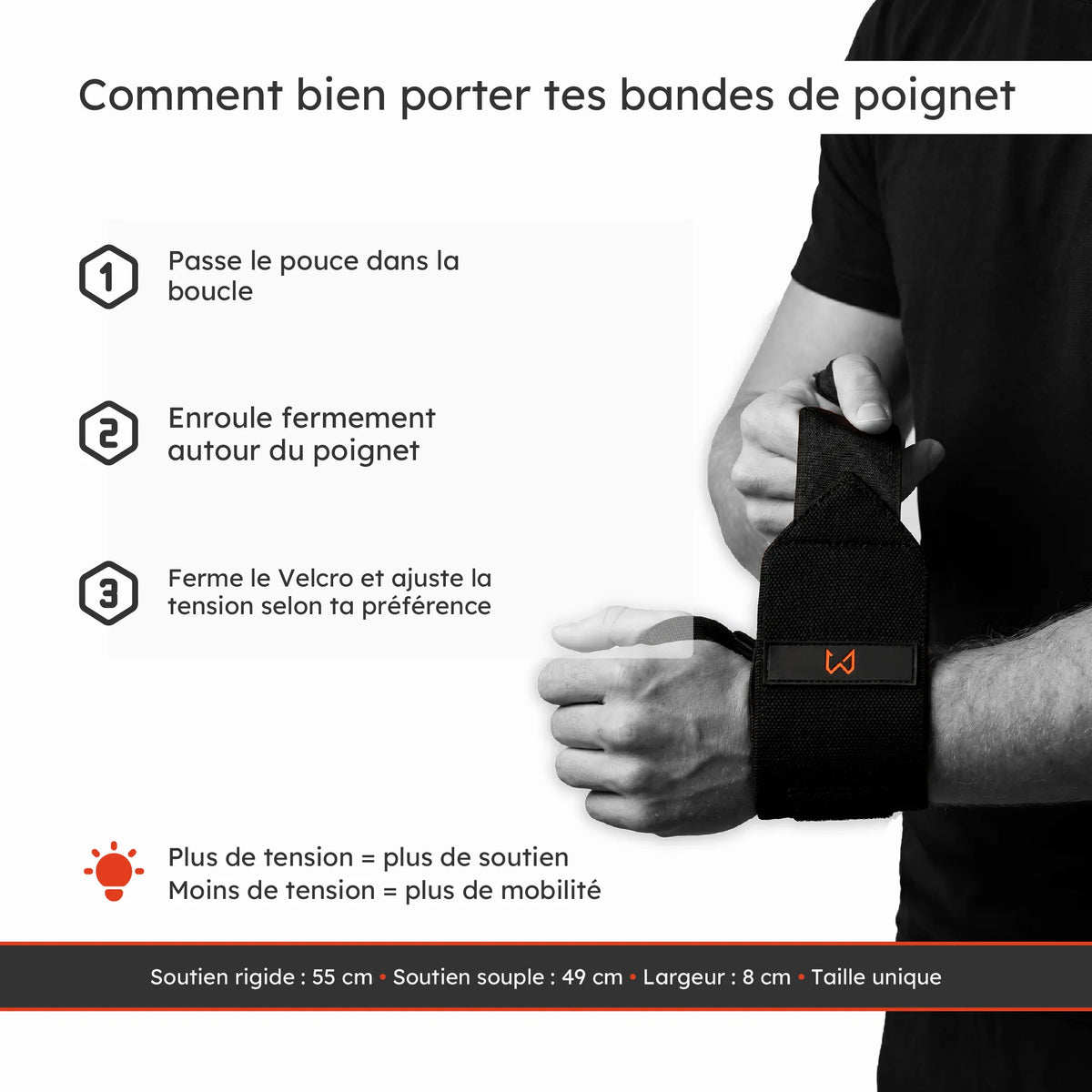 Comment porter les bandes de poignet pour la musculation