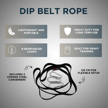 dip belt rope lightweight reinforced loops