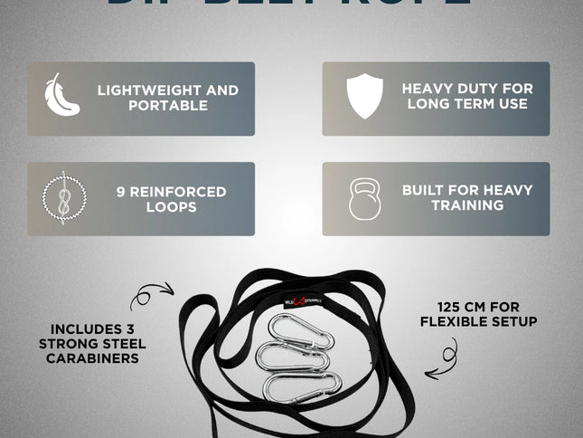 dip belt rope lightweight reinforced loops