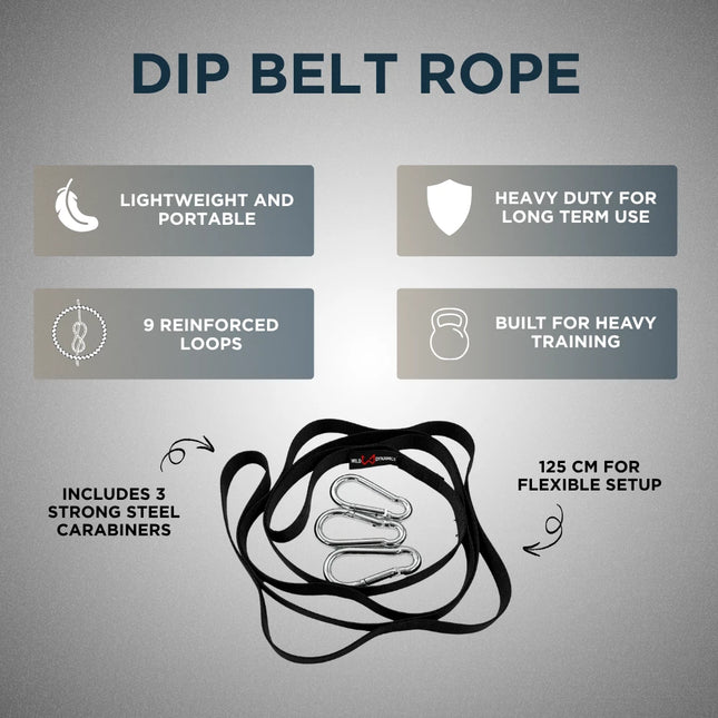 dip belt rope lightweight reinforced loops