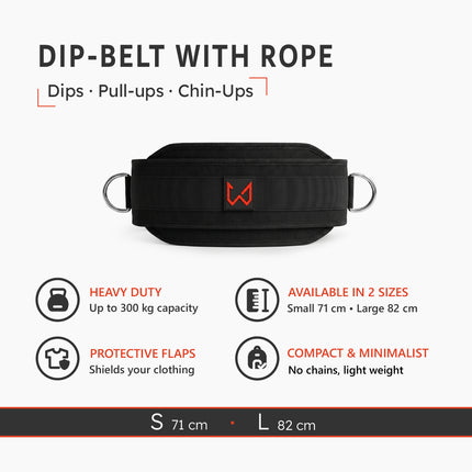 Dip Belt With Rope