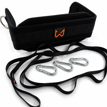 dip belt rope with belt carabiners setup