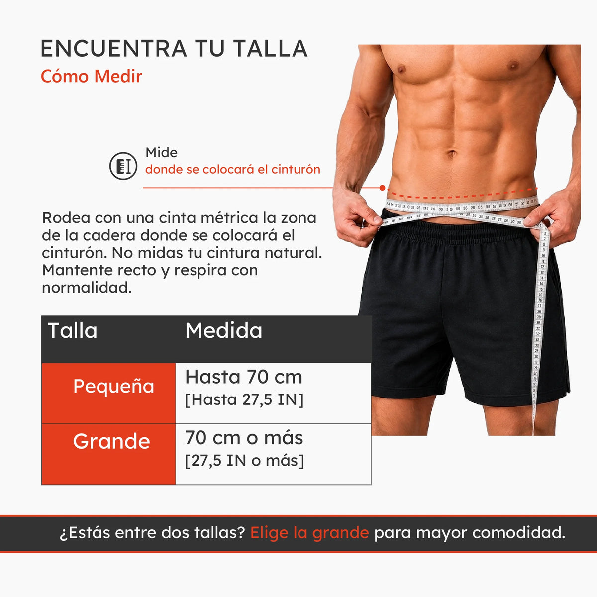 Guía de tallas para elegir un cinturón lastrado de calistenia