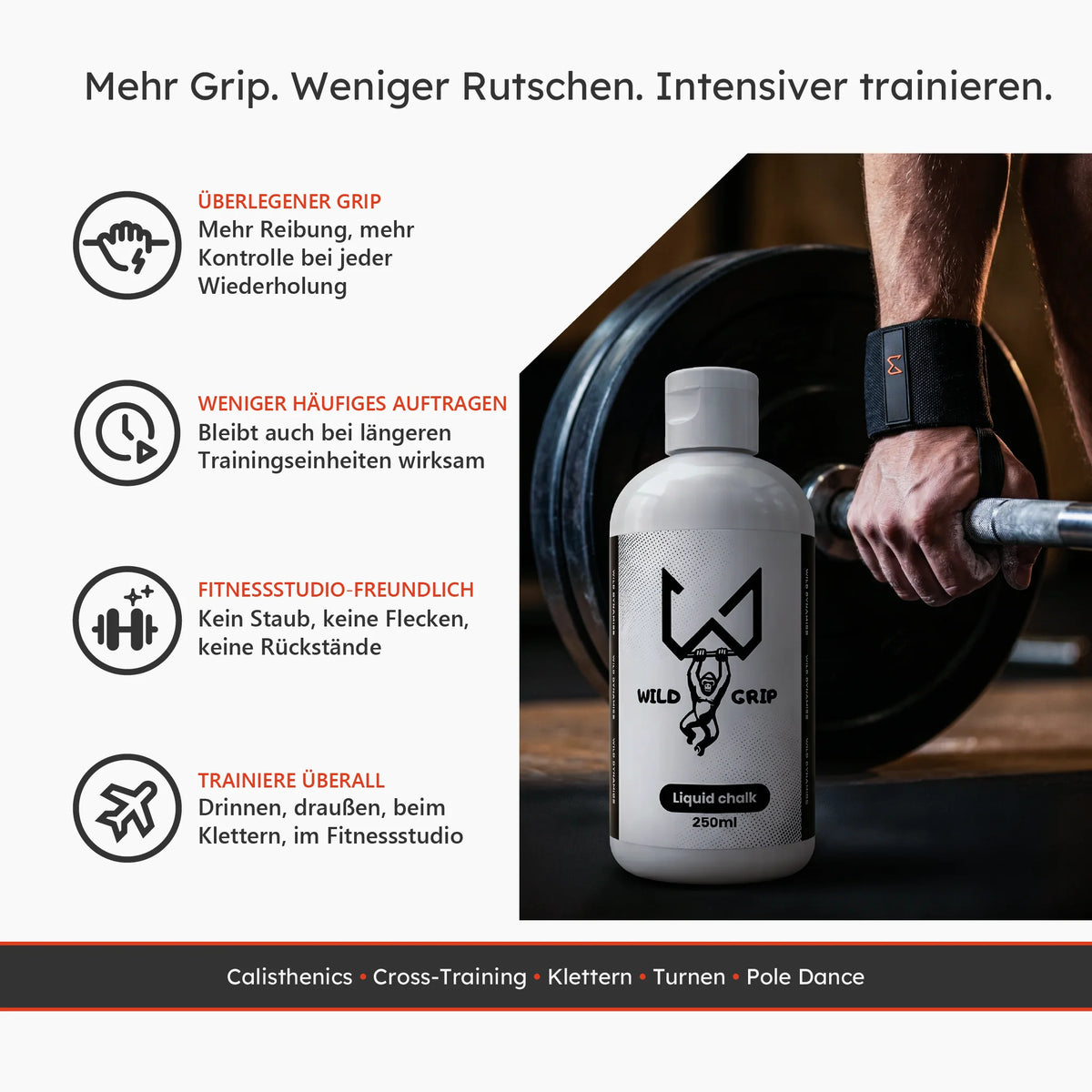 Liquid Chalk für besseren Grip beim Calisthenics, Klettern und Cross-Training