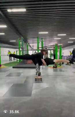 Human scale on parallettes