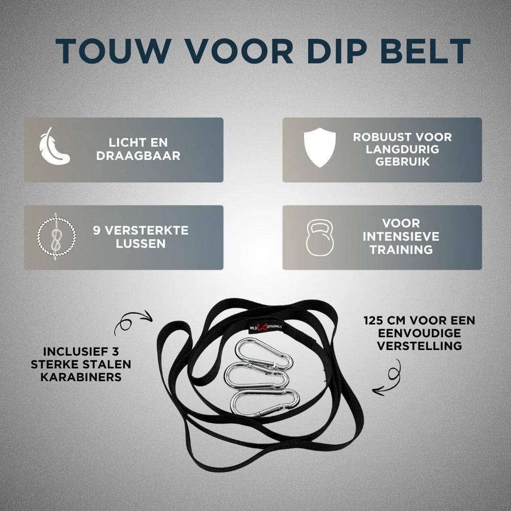 touw dip belt licht versterkte lussen