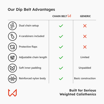 Dip Belt - Double Chain
