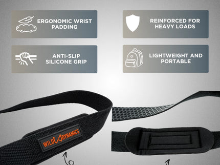 wild dynamics lifting straps features