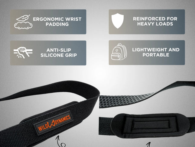 wild dynamics lifting straps features
